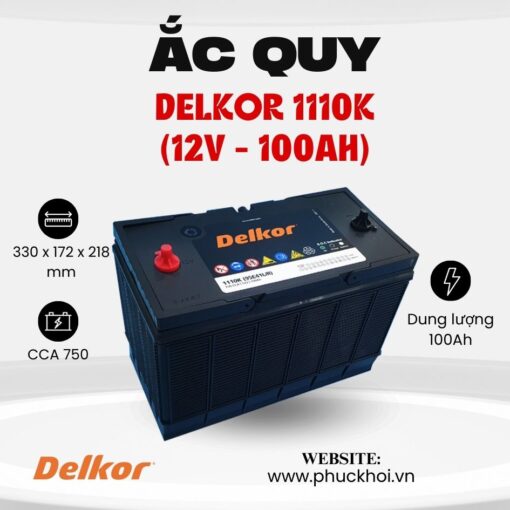 Ắc quy Delkor 1110K (12V - 100AH)