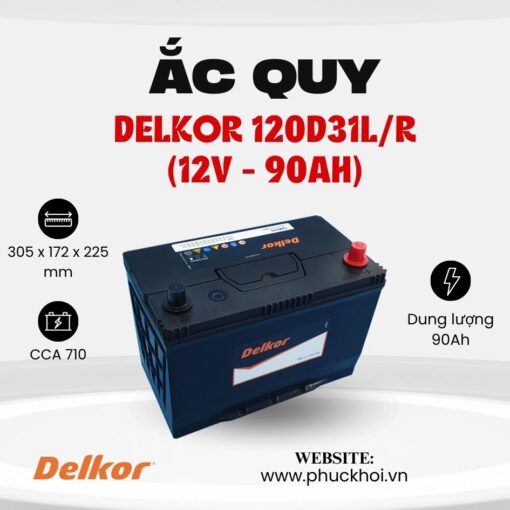 Ắc quy Delkor 120D31L/R (12V - 90AH)