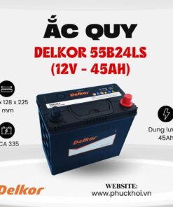Ắc quy Delkor 55B24LS (12V - 45AH)