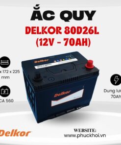 Ắc quy Delkor 80D26L (12V - 70AH)