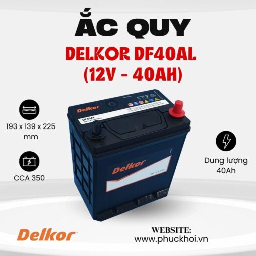 Ắc quy Delkor DF40AL (12V - 40AH)