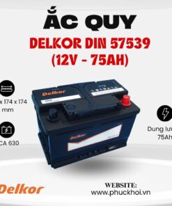 Ắc quy Delkor Din 57539 (12V - 75AH)