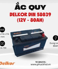 Ắc quy Delkor Din 58039 (12V - 80AH)