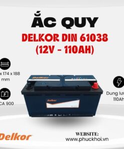 Ắc quy Delkor Din 61038 (12V - 110AH)