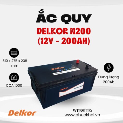 Ắc quy Delkor N200 (12V - 200AH)