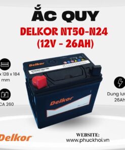 Ắc quy Delkor NT50-N24 (12V - 26AH)