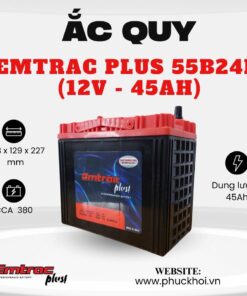 Ắc quy Emtrac Plus 55B24L (12V - 45Ah)