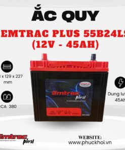 Ắc quy Emtrac Plus 55B24LS (12V - 45Ah)