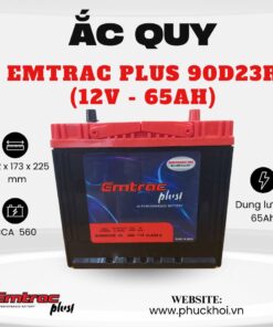 Ắc quy Emtrac Plus 90D23R (12V - 65Ah)