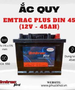 Ắc quy Emtrac Plus Din 45 (12V - 45Ah)