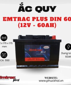 Ắc quy Emtrac Plus Din 60 (12V - 60Ah)