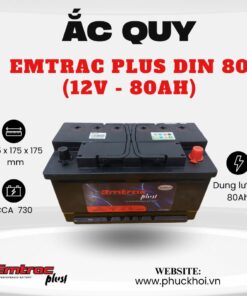 Ắc quy Emtrac Plus Din 80 (12V - 80Ah)