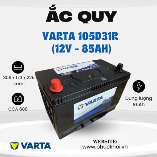 Ắc quy Varta 105D31R (12V - 85Ah)