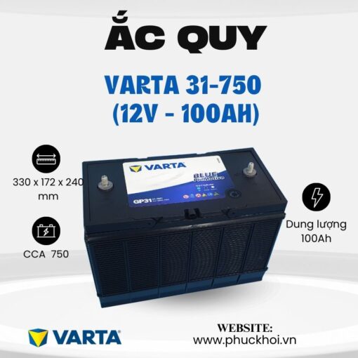 Ắc quy Varta 31-750 (12V - 100Ah)
