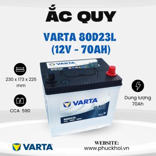 Ắc quy Varta 80D23L (12V - 70Ah)