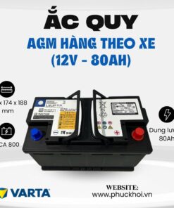 Ắc quy Varta AGM 80Ah theo xe (12V - 80Ah)