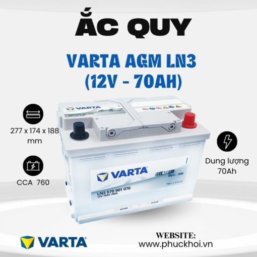 Ắc quy Varta AGM LN3 (12V - 70Ah)