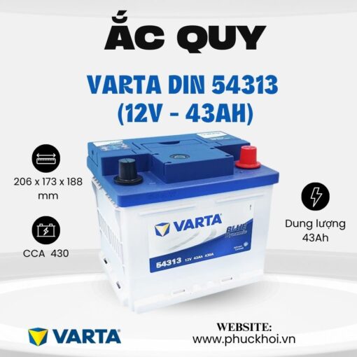 Ắc quy Varta Din 54313 (12V - 43Ah)