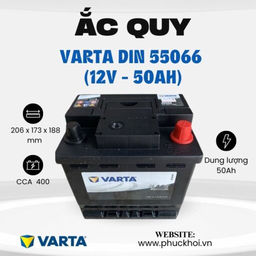 Ắc quy Varta Din 55066 (12V - 50Ah)