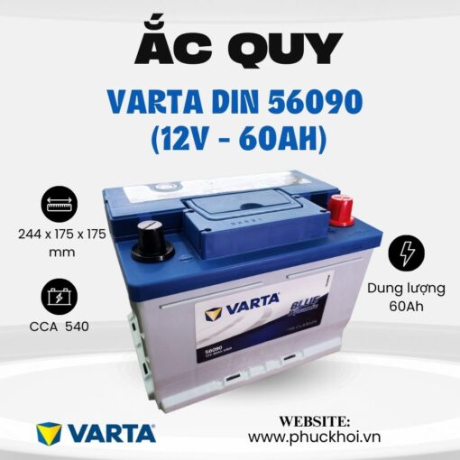 Ắc quy Varta DIN 56090 (12V - 60Ah)