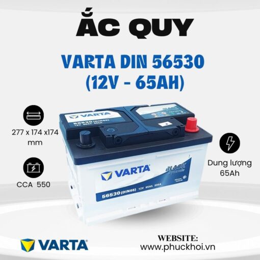 Ắc quy Varta Din 56530 (12V - 65Ah)
