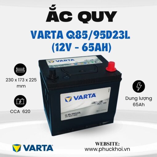 Ắc quy Varta Q85-95D23L (12V - 65Ah)