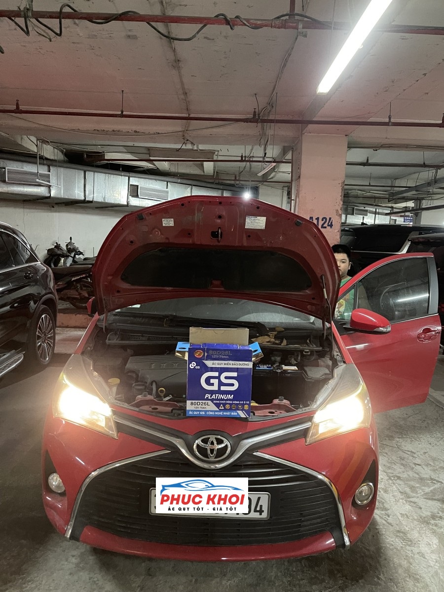 Thay ắc quy xe Toyota Yaris ở Bắc Ninh 24h