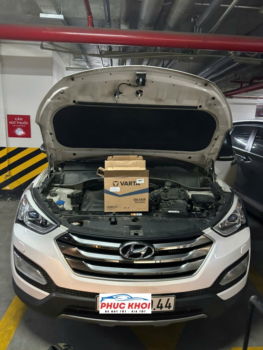 Thay ắc quy xe Santafe tận nơi 24/7 Bắc Giang